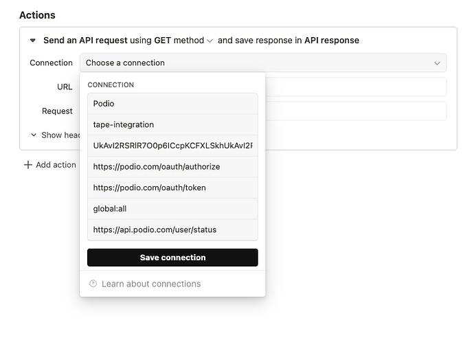 tape-workflow-automation-add-new-connection-podio