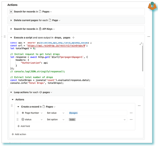 the pages workflow