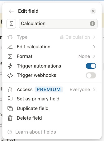 Calc Trigger